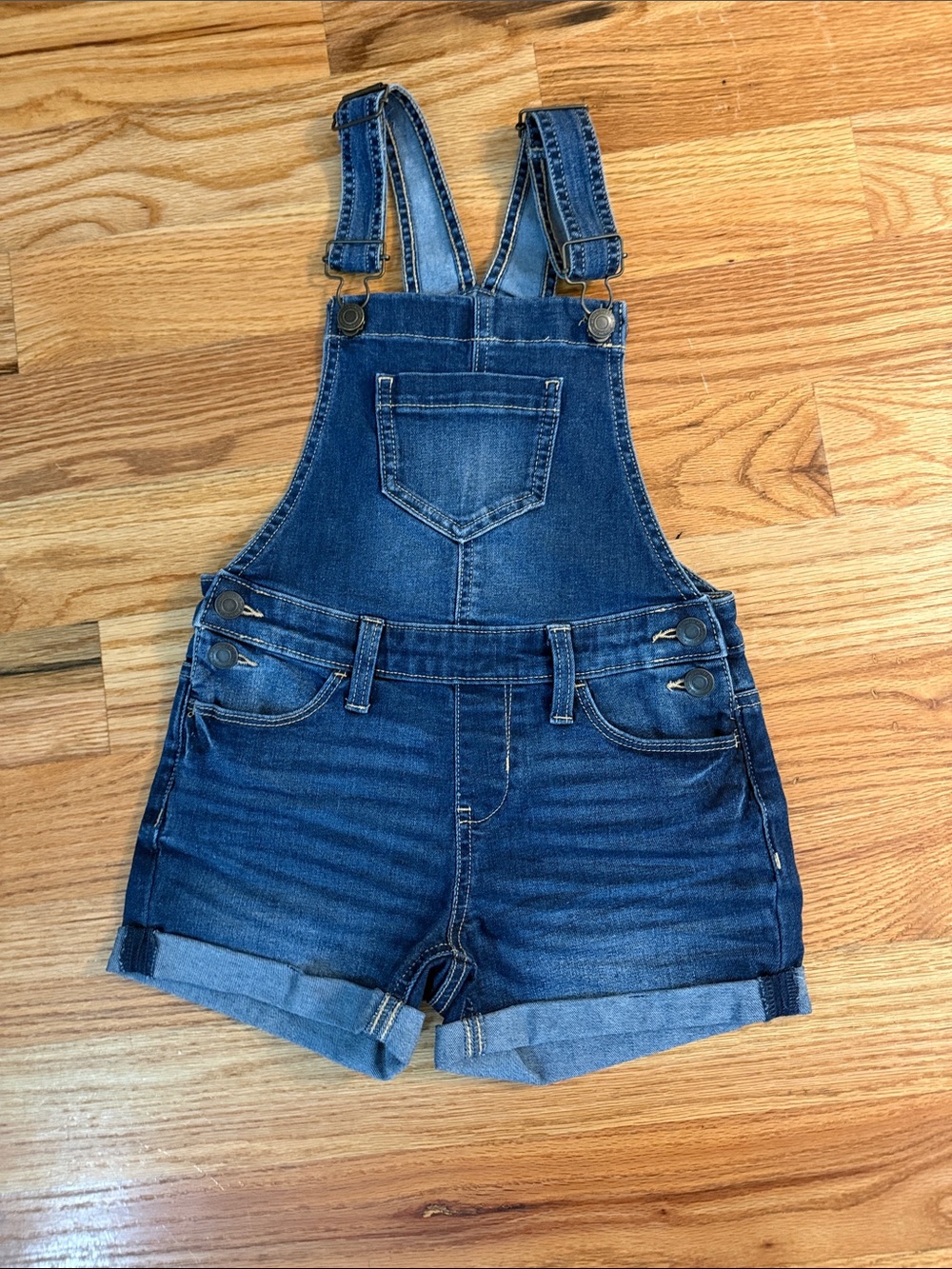 SO Girls Blue Denim Short Overalls